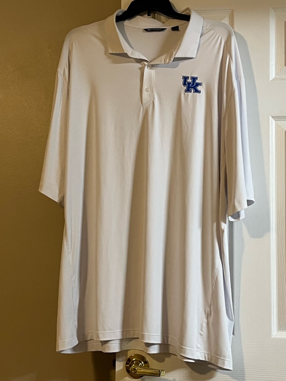 Cutter & Buck White Men’s Polo UK Logo